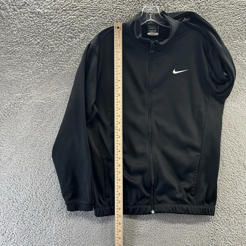 Nike Golf Track Jacket Men's Size Small Black Full Zip Therma-Fit Jacket Size S
